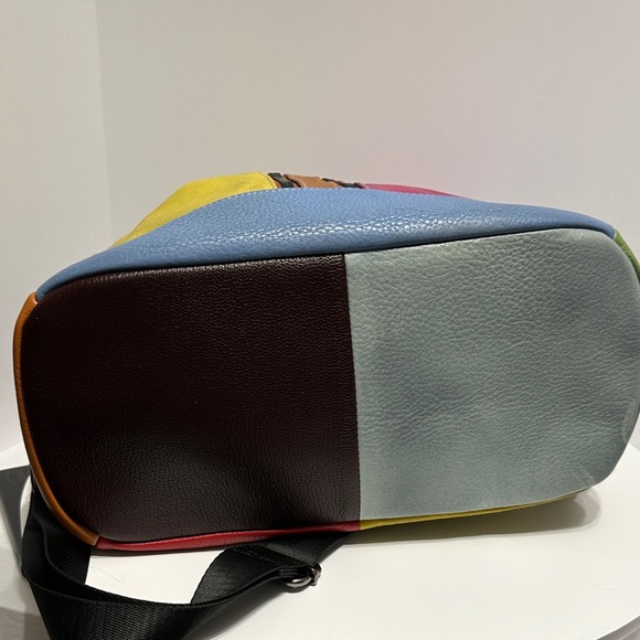 Multicolor Leather Women's Backpack - Picture 4 of 7